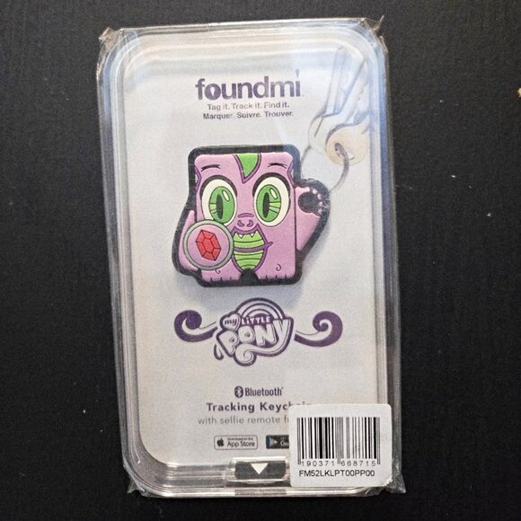 New / Sealed Foundmi Bluetooth Tracking Remote Keychain My Little Pony Spike - Picture 1 of 3